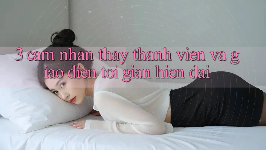 3. Cảm nhận thấy Thành viên Và Giao Diện Tối Giản, Hiện Đại