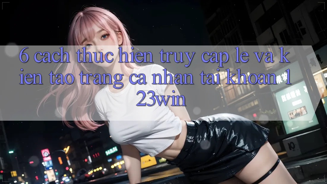 6. Cách thực hiện Truy Cập Lẹ Và Kiến tạo trang cá nhân Tài Khoản 123win
