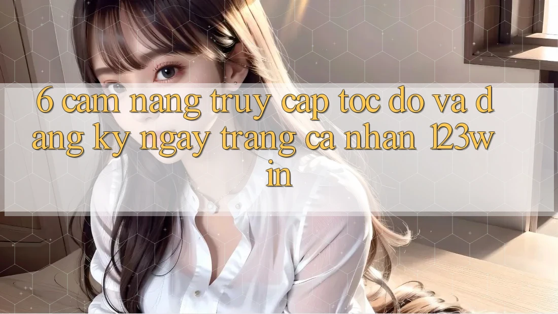 6. Cẩm nang Truy Cập Tốc độ Và Đăng ký ngay Trang cá nhân 123win
