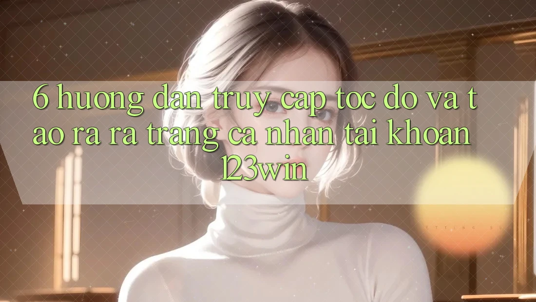 6. Hướng Dẫn Truy Cập Tốc độ Và Tạo ra ra trang cá nhân Tài Khoản 123win