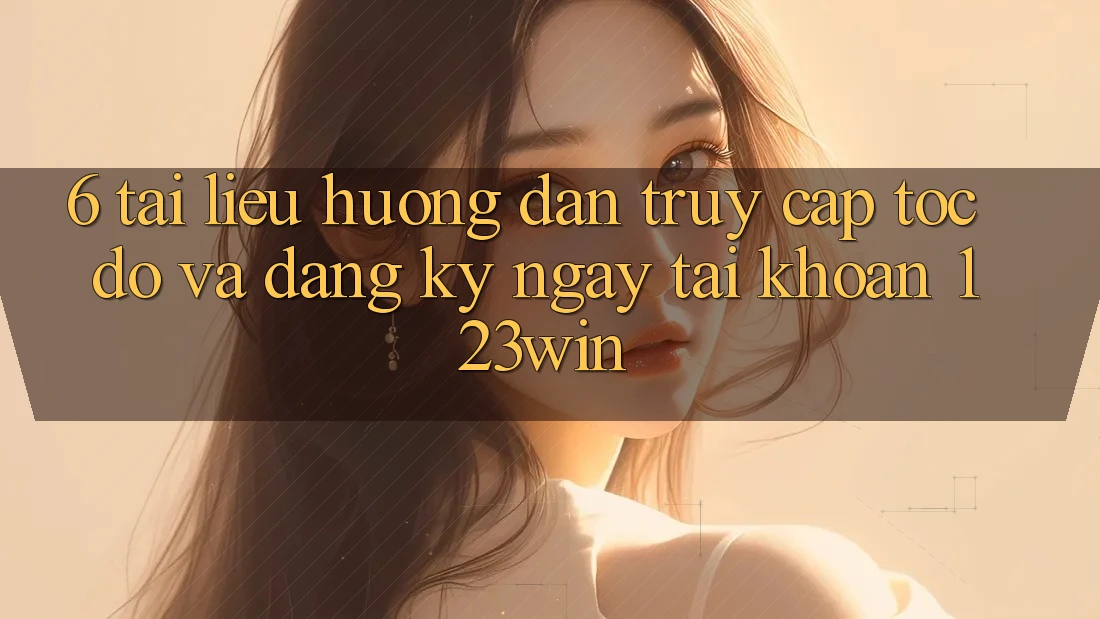 6. Tài liệu hướng dẫn Truy Cập Tốc độ Và Đăng ký ngay Tài Khoản 123win