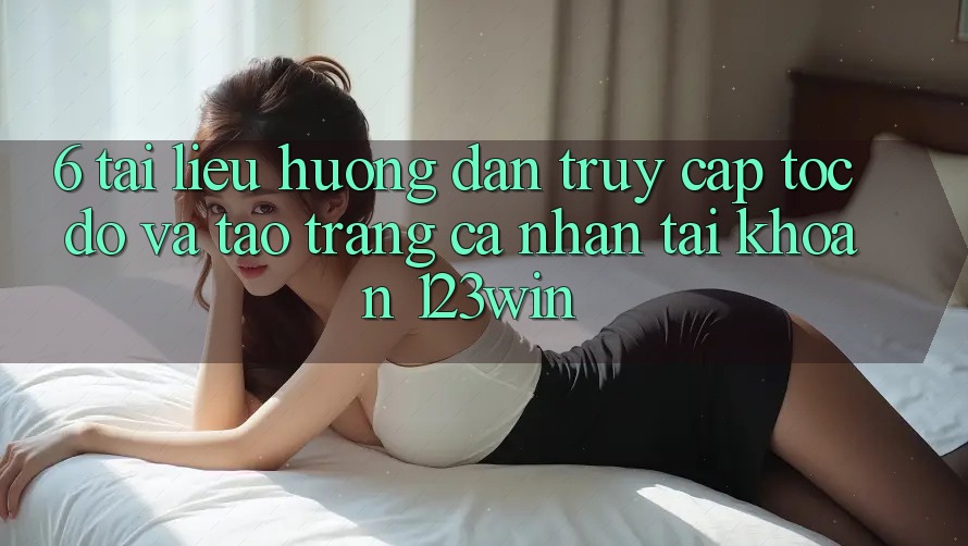 6. Tài liệu hướng dẫn Truy Cập Tốc độ Và Tạo trang cá nhân Tài Khoản 123win