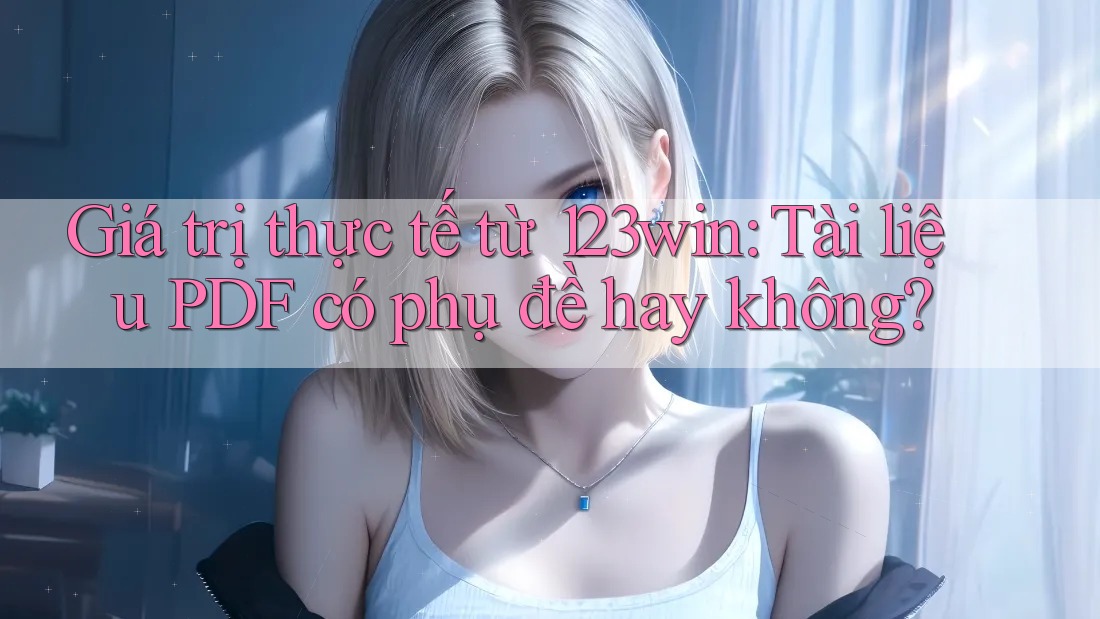 Giá trị thực tế từ 123win: Tài liệu PDF có phụ đề hay không?