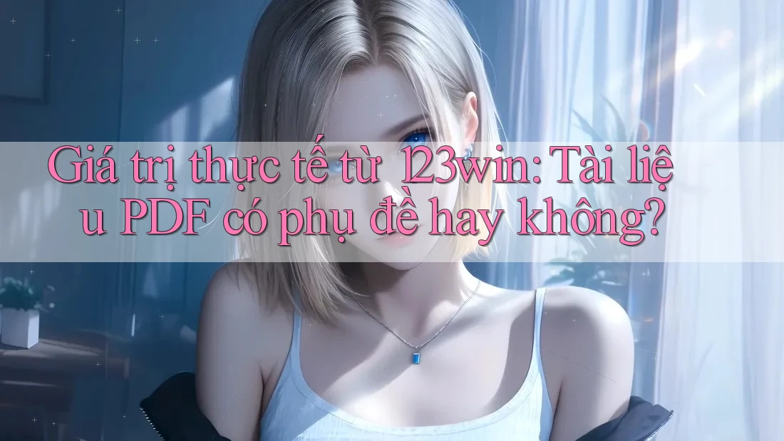 Giá trị thực tế từ 123win: Tài liệu PDF có phụ đề hay không?