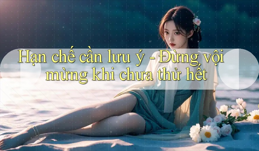 Hạn chế cần lưu ý - Đừng vội mừng khi chưa thử hết